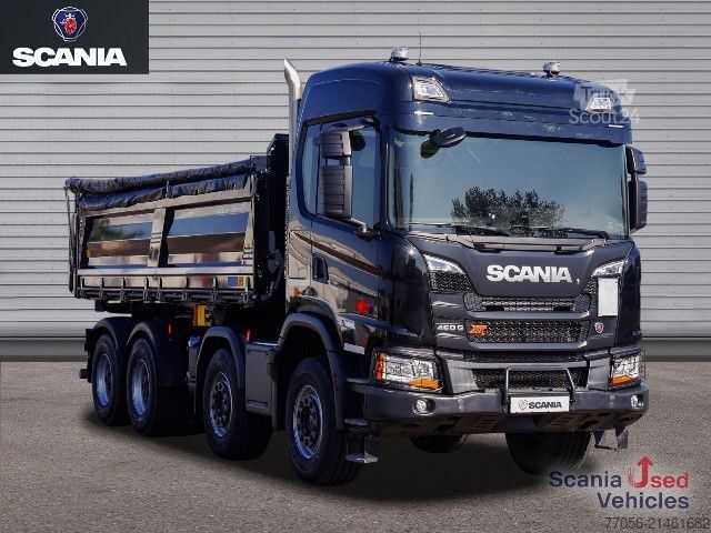 Camion-benne tricar Scania G 460 B8x4HZ XT - Meiller TRIGENIUS D421 / Bordmat