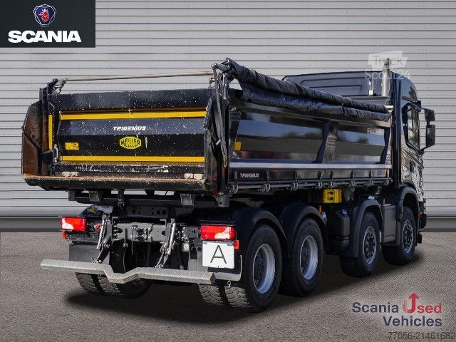 Camion-benne tricar Scania G 460 B8x4HZ XT - Meiller TRIGENIUS D421 / Bordmat