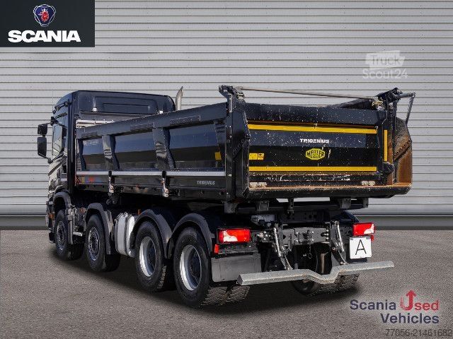 Camion-benne tricar Scania G 460 B8x4HZ XT - Meiller TRIGENIUS D421 / Bordmat