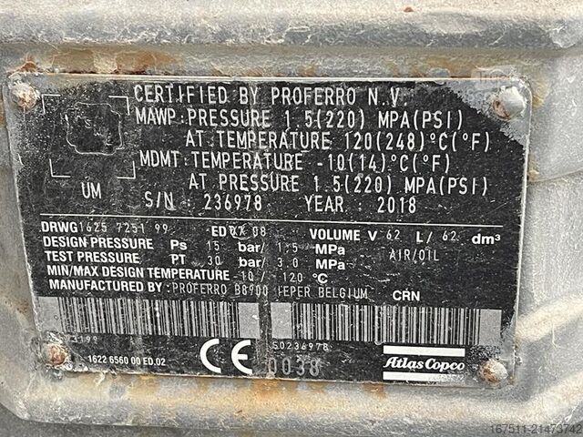 Compresseur frigorifique Atlas Copco GA 55