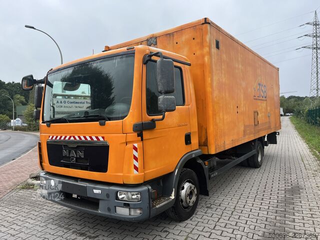 Vrachtwagen met bakwagen MAN TGL 10.180, Blatt / Blatt, Koffer, LBW