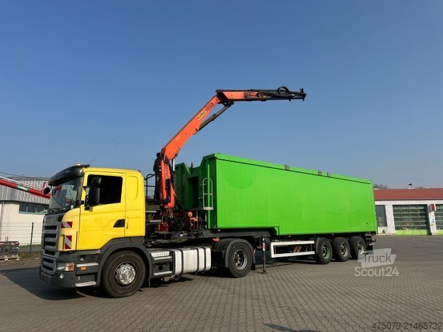 Standardowy ciągnik siodłowy SCANIA R 420 / Glas Recycling / Palfinger PK 18000