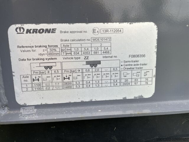SAH (selvopladende anhænger) Krone ZZ