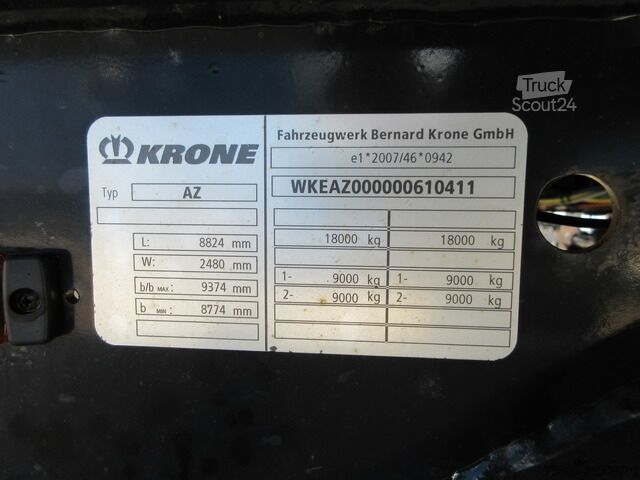 مقطورة بهيكل قابل للتبديل krone Wechselfahrgestell mit Wechselbrücke