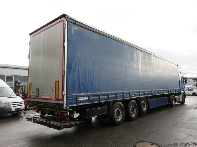 Auflieger mit Pritsche & Plane schmitz Cargobull SCS24/L, LBW ,Liftachse Edscha Palka