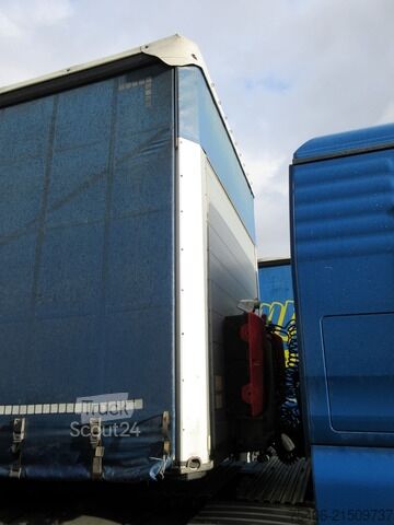 Auflieger mit Pritsche & Plane schmitz Cargobull SCS24/L, LBW ,Liftachse Edscha Palka