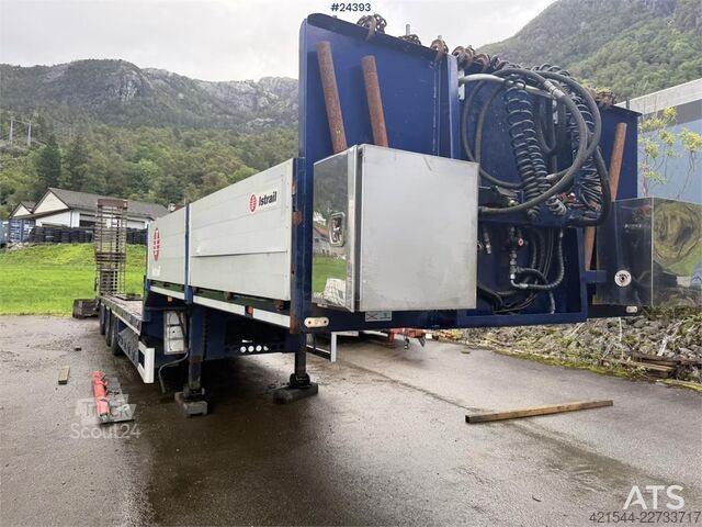 Zems iekrāvējs Istrail 3 akslet Low Loader Semi-Trailer with Hydraulic Ra