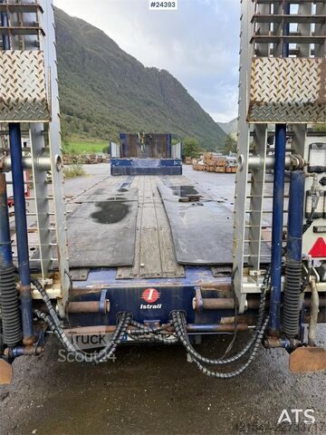 Zems iekrāvējs Istrail 3 akslet Low Loader Semi-Trailer with Hydraulic Ra