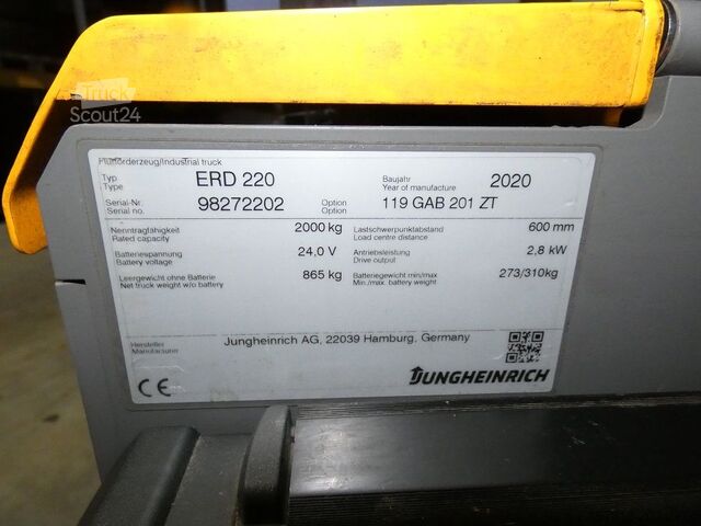 Handmatige stapelaar Jungheinrich ERD220KP G 119 - 201 ZT