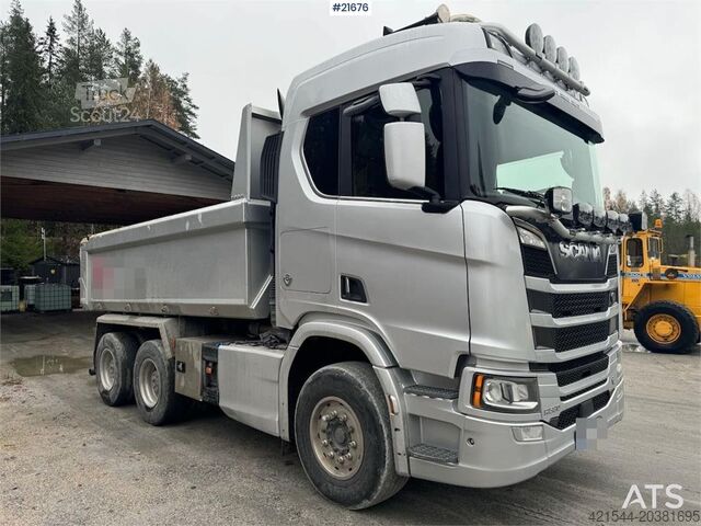 Самоскид Scania R580 6x4 Tipper Truck with Snow Plow Setup