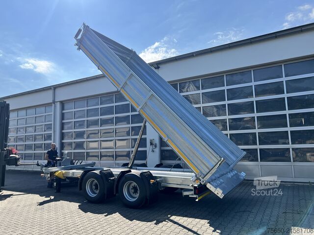Rimorchio ribaltabile Möslein TTD 19 B  19 t Tandemkipper- Tieflader hydraulischer Klappe Breitbereifung