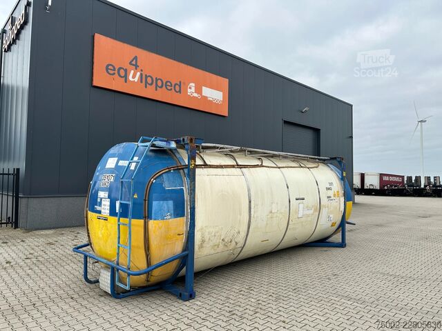 Conteneur-citerne Van Hool 34.600L / 1-comp. + baffles / 20FT swapbody / U...