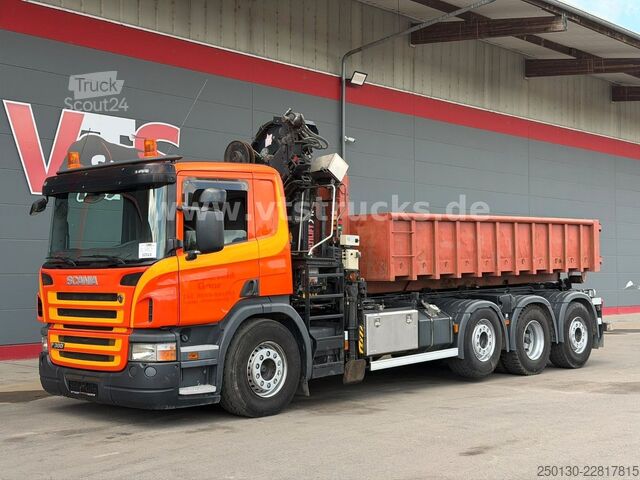 Камион с кука за контейнери SCANIA R 380 HIAB-Ladekran und ARK, Liftachsen 2+4