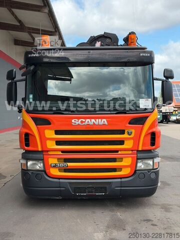 Камион с кука за контейнери SCANIA R 380 HIAB-Ladekran und ARK, Liftachsen 2+4