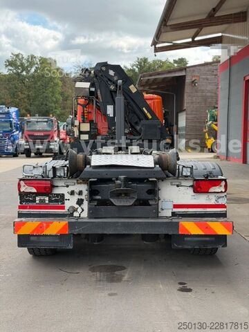 Камион с кука за контейнери SCANIA R 380 HIAB-Ladekran und ARK, Liftachsen 2+4