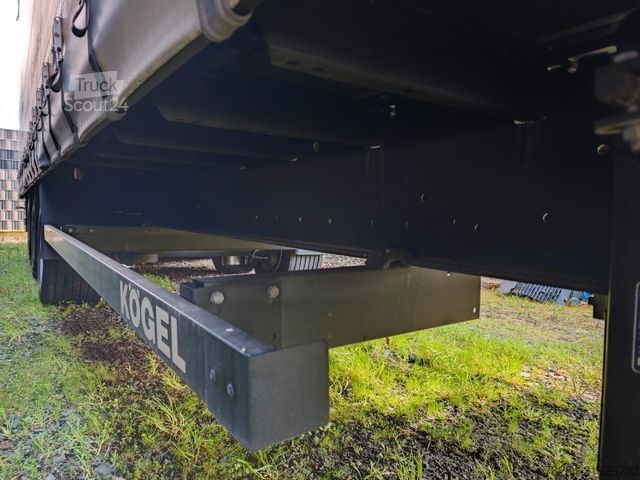 Semi-remorque bâchée KÖGEL MEGA Hubdach, Vario FIX, 1. Liftachse