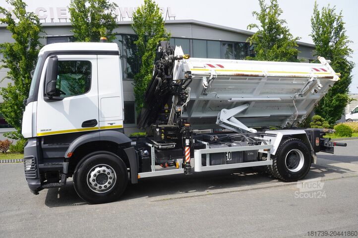 3-stranný sklápač s HDS Mercedes-Benz Arocs 1833 / 87,000 km!!! / Hds HIAB