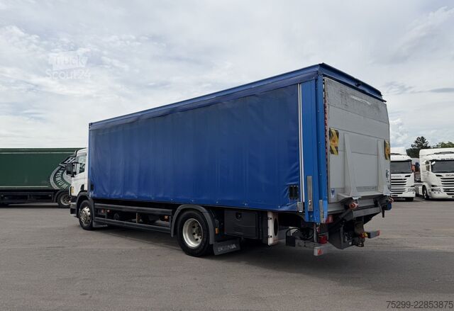 2005 Scania P340 LB 4x2 платформа/товарен автомобил с падащ борд Scania P340 LB 4x2 Plane/HB / Swiss-Vehicle