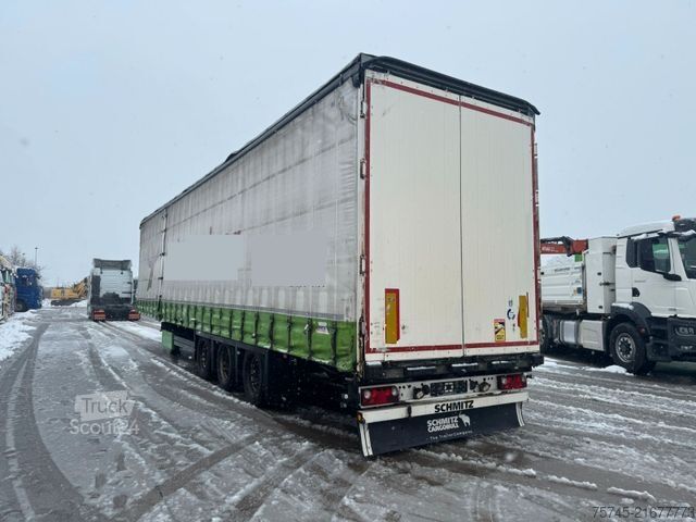 Auflieger mit Pritsche & Plane SCHMITZ CARGOBULL SCB*S3T *  * LIFTACHSE * HUBDACH*ÜBERBREITE