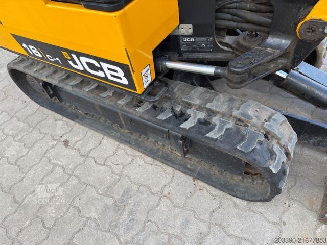 Minikoparka JCB 16C-1 / 2021 BJ / 1.246 H/ 3 x Löffel