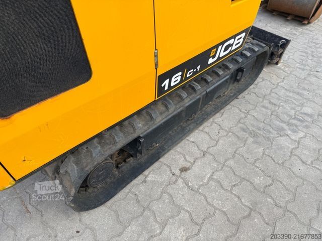 Minikoparka JCB 16C-1 / 2021 BJ / 1.246 H/ 3 x Löffel