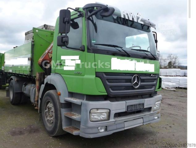 Camión volquete MERCEDES-BENZ Axor 1829 / E5 / ALU Kipper / Atlas Kran