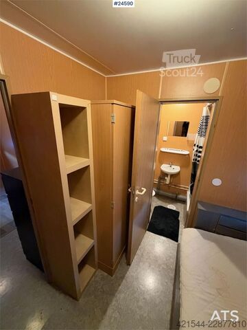 Personalbod med två bostadsenheter  Mannskaps brakke med to hybler