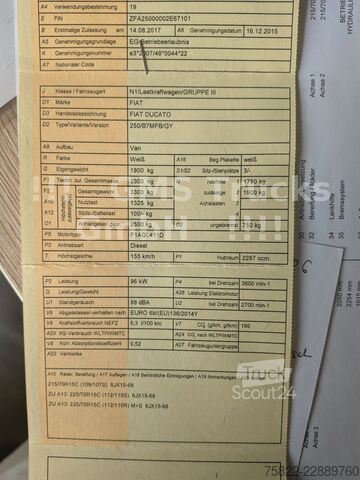 Фургон-панель FIAT Ducato Multijet 130 / Nur 89500 Km / load 1400kg