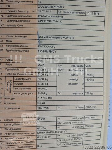 Фургон-панель FIAT Ducato Multijet 130 / wenig Km / load 1400kg