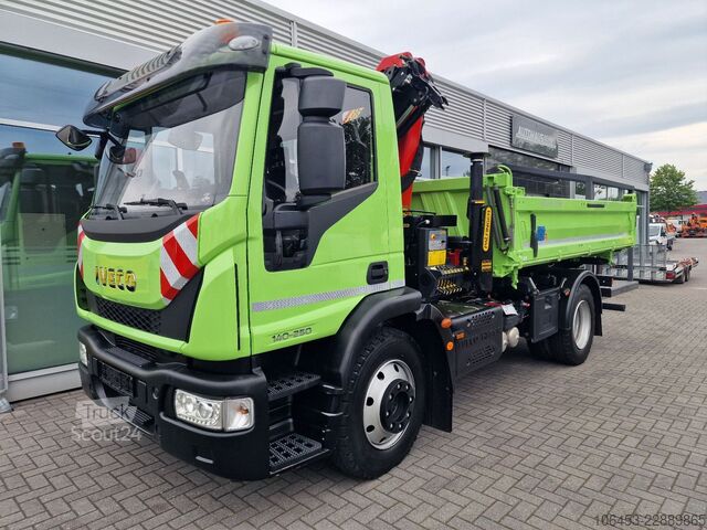 Camión volquete IVECO 140 E 25 Kipper/Kran/Funk/5+6Kreis/2X AHK/33 TKM