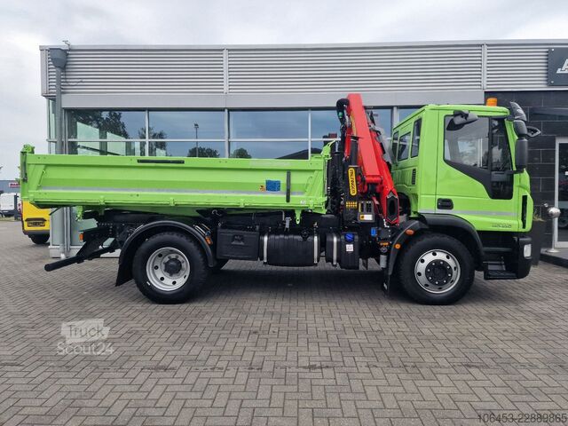 Camión volquete IVECO 140 E 25 Kipper/Kran/Funk/5+6Kreis/2X AHK/33 TKM