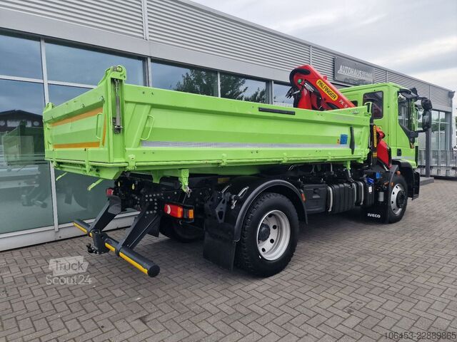 Camión volquete IVECO 140 E 25 Kipper/Kran/Funk/5+6Kreis/2X AHK/33 TKM