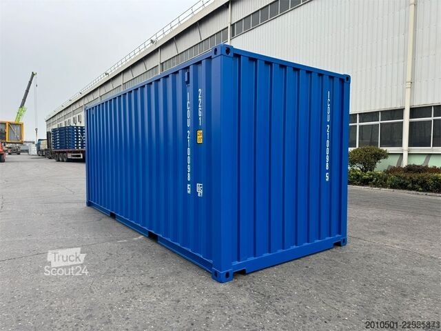 Transportni zabojnik 20 Fuß Seecontainer RAL5010 Container Kontener Kontainer Shipping Box Self