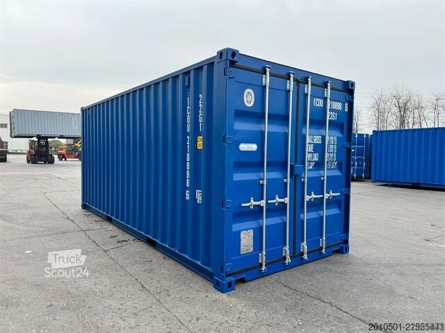 Transportni zabojnik 20 Fuß Seecontainer RAL5010 Container Kontener Kontainer Shipping Box Self