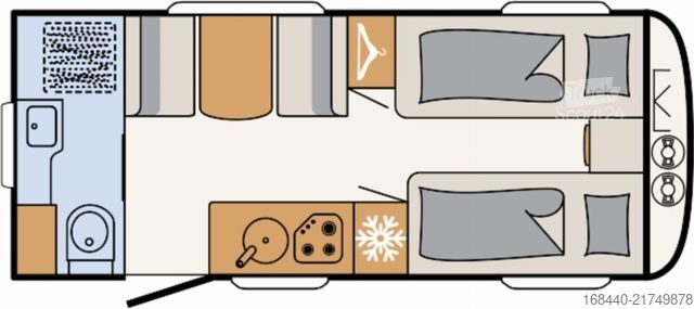 Rulotă DETHLEFFS Nomad 490 EST Einzelbetten mit Heckbad