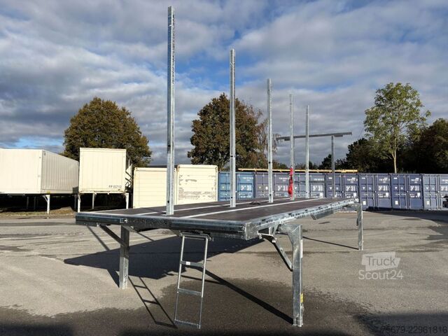 Vaihdettava kori lavalla ja pressulla Kögel Wechselrahmen, BDF-System, 7.450 mm lang, mit Tragarm