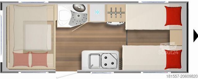 Karavāna BÜRSTNER Averso Plus 520 TL Mover, Markise, 2.000 Kg