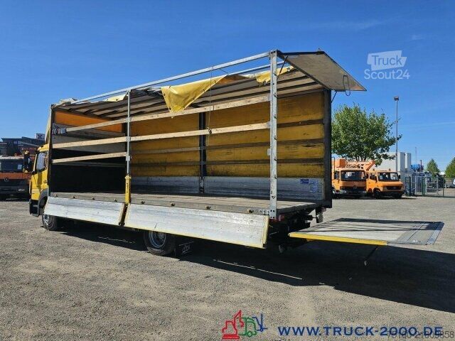 Вантажівка з платформою і тентом Mercedes-Benz Atego 1227 Plane Spriegel LBW BÄR 1.500 Kg + AHK