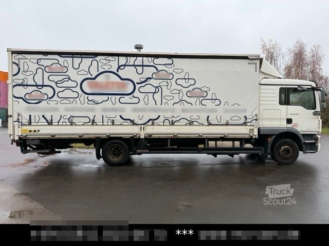 Plattewagen met zeil MAN TGM 12.250 Pritsche Plane LBW Schlafkabine Autom