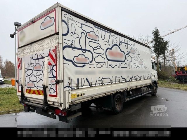 Flatbed truck with tarp MAN TGM 12.250 Pritsche Plane LBW Schlafkabine Autom