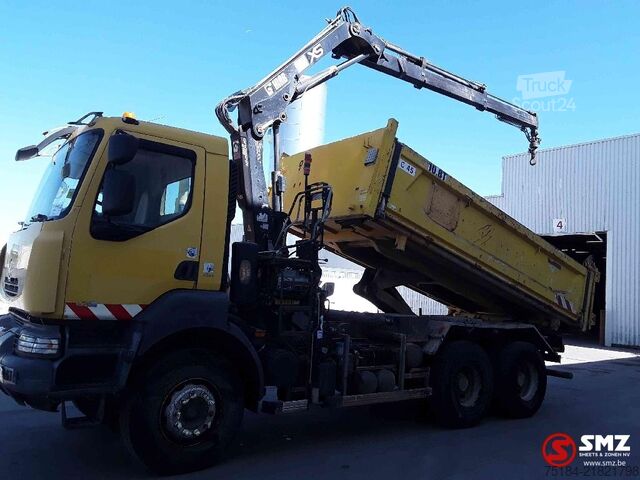 Tipper med kran Renault Kerax 370 Hiab 122+remote