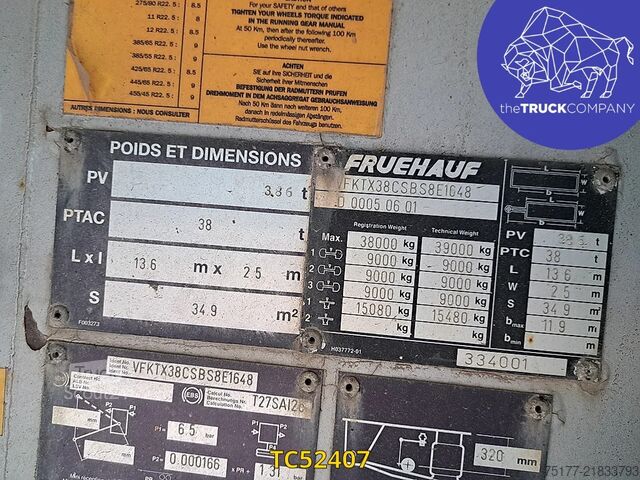 Transporte de contentores Fruehauf 