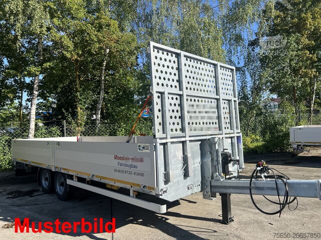 Reboque aberto Möslein THT 14,4 G 7,20 L 14,4 t Tandem- Pritschenanhänger- Tieflader