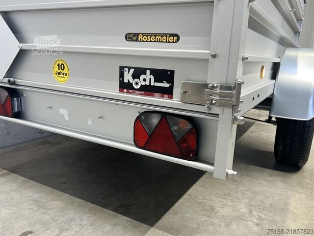 Remolque de plataforma con cubierta KOCH 4.13 2 BWEH u. Deckel Tür Deckelanhänger