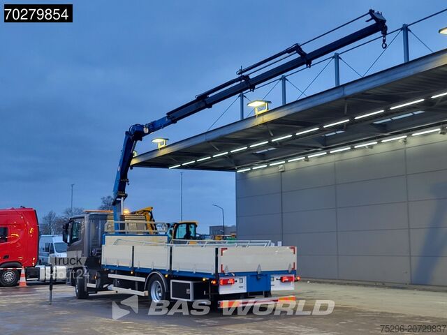 Ladepritsche Scania P280 4X2 HMF 1420K-RC Kran Crane Leather seats ...