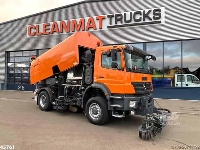 Süpürücü Mercedes-Benz Actros 1829 4x4 Bucher Cityfant 60 Rechts en Li...