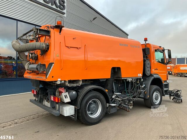 Süpürücü Mercedes-Benz Actros 1829 4x4 Bucher Cityfant 60 Rechts en Li...
