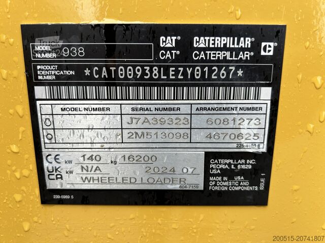 Kolový nakladač CAT 938 Next Gen (NG)