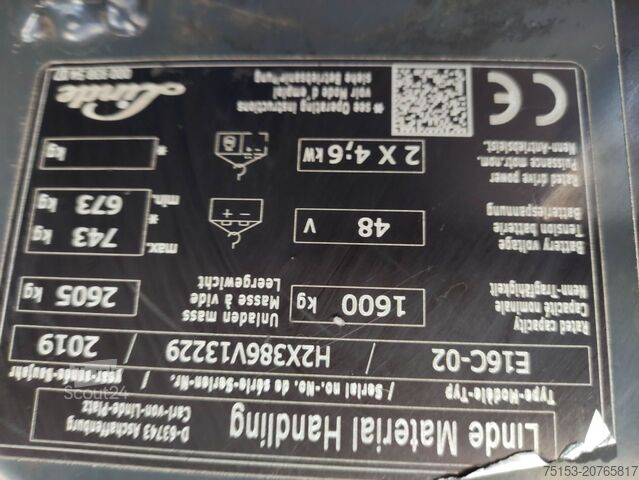 Elektrisch – 3 Räder Linde E16C-02-386 EVO (KDD, LACK und SE NEU)