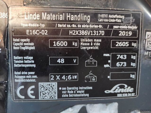 Elettrico – 3 ruote Linde E16C-02-386 EVO (KDD, LACK und SE NEU)